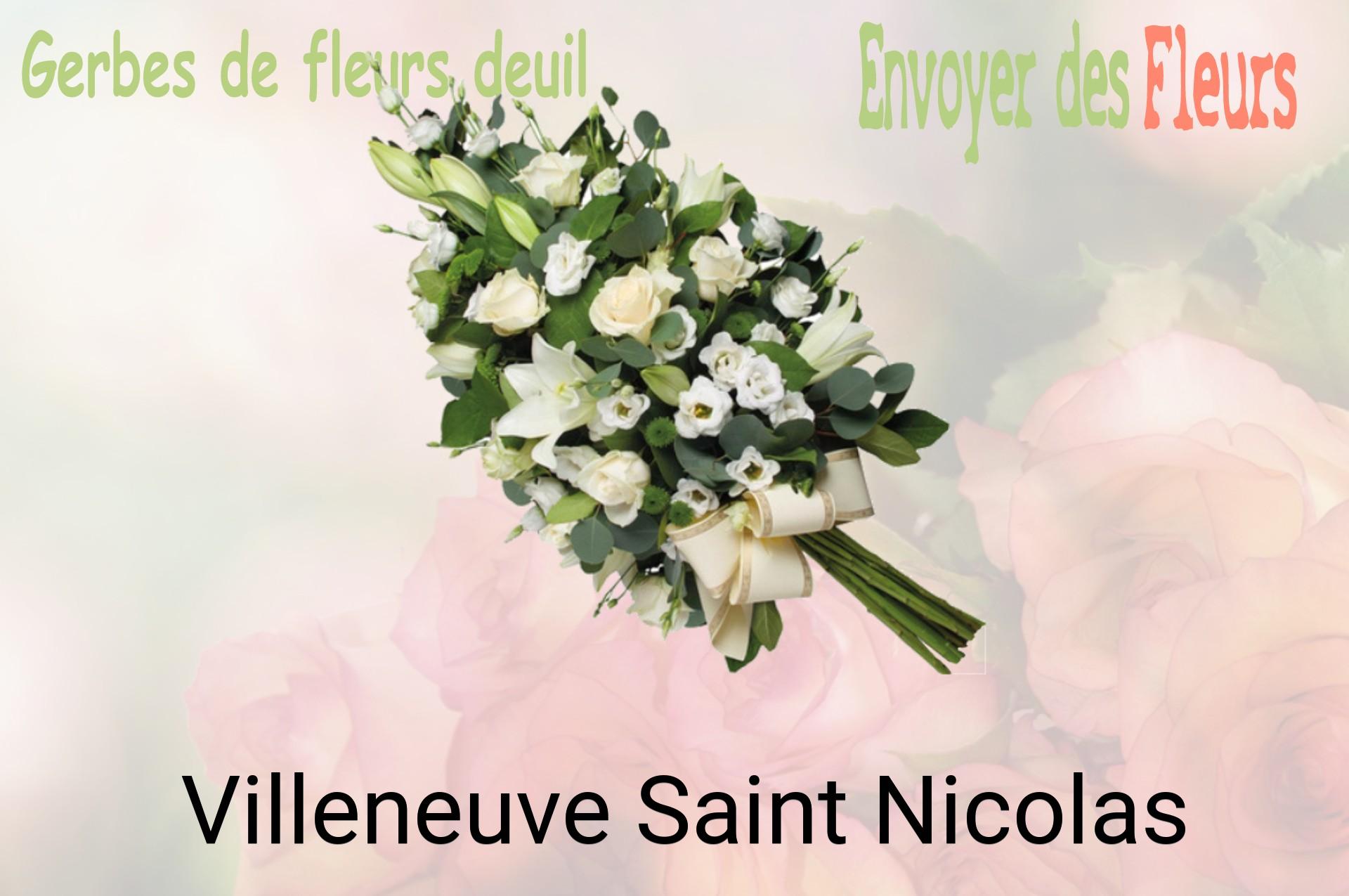 Gerbe de fleurs de deuil livrée à Villeneuve-Saint-Nicolas